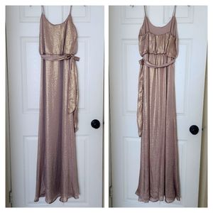 Nouvelle Amsale Metallic Gold Dress